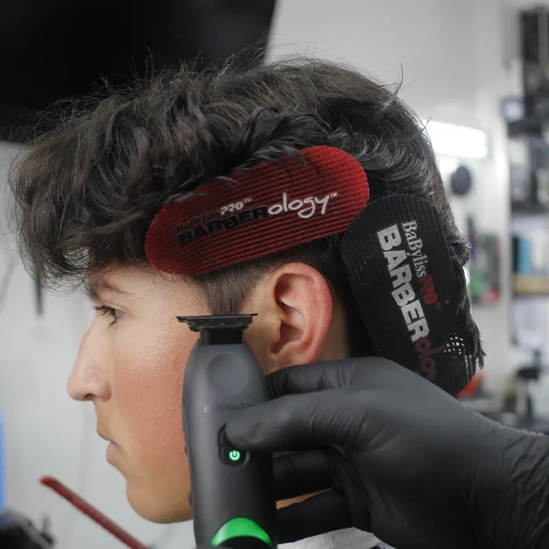 Fade con máquina y textura arriba